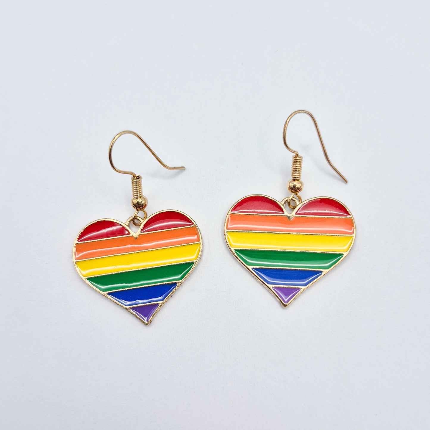 Pride Heart Dangle Earrings