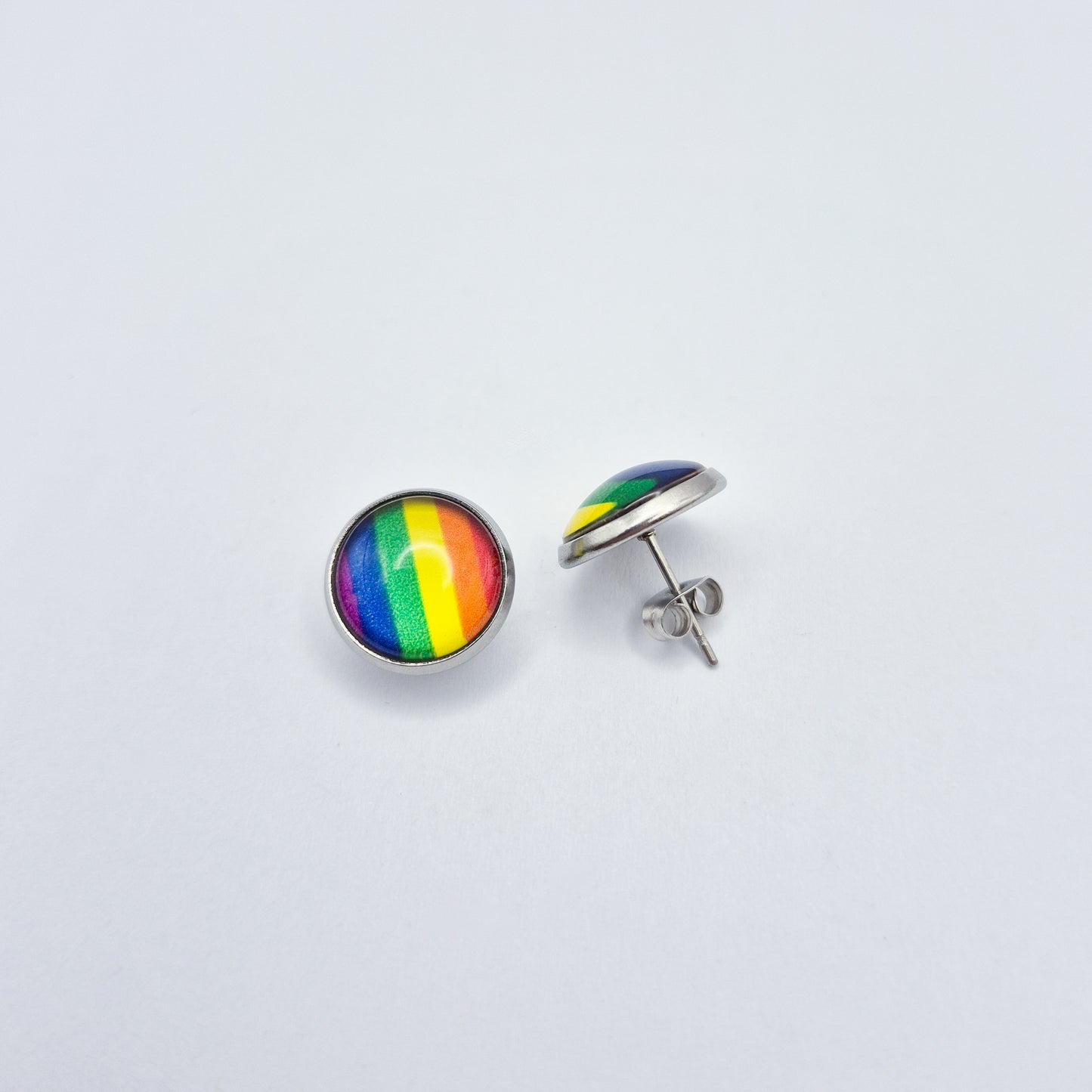 Pride Circle Resin Studs