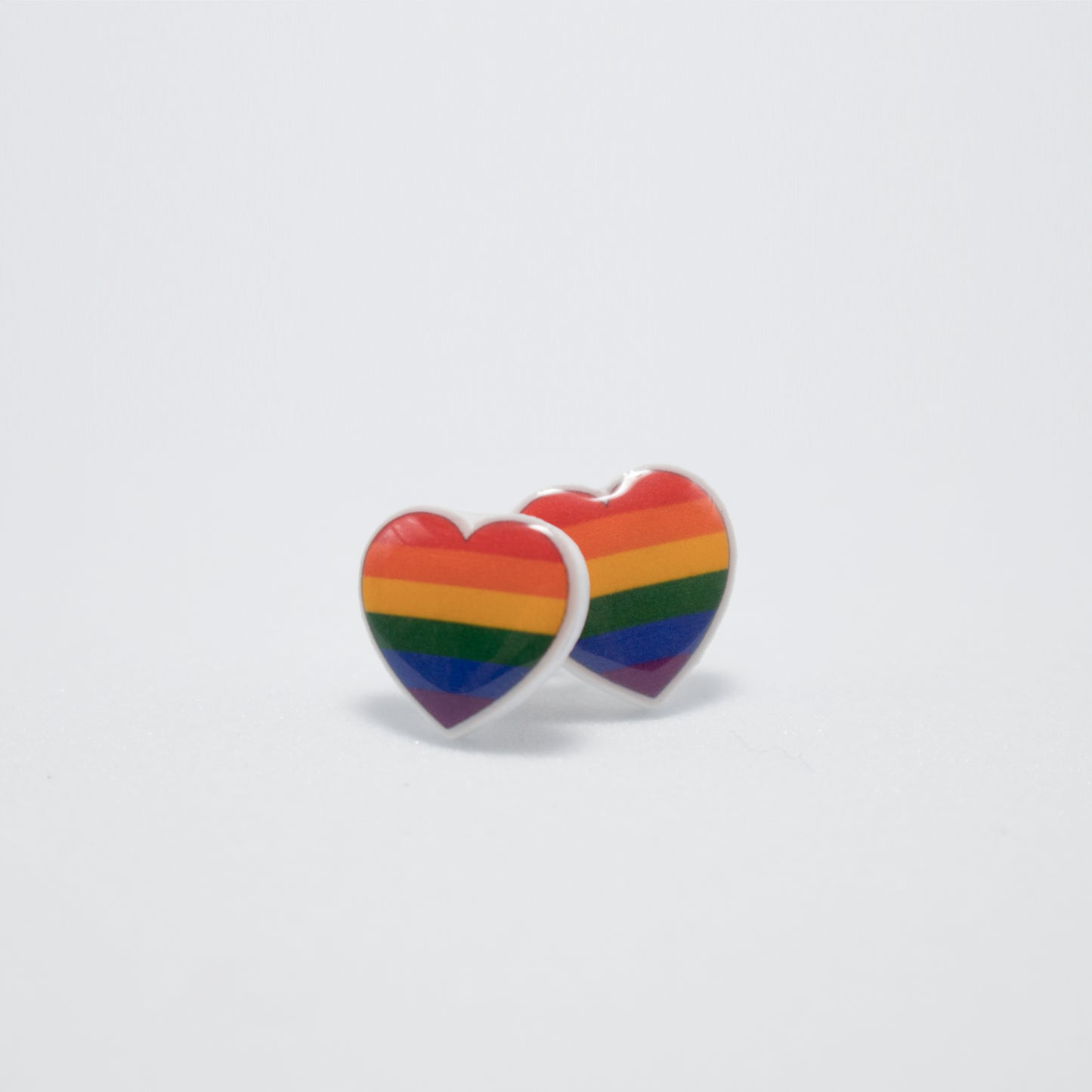 Pride Resin Heart Studs