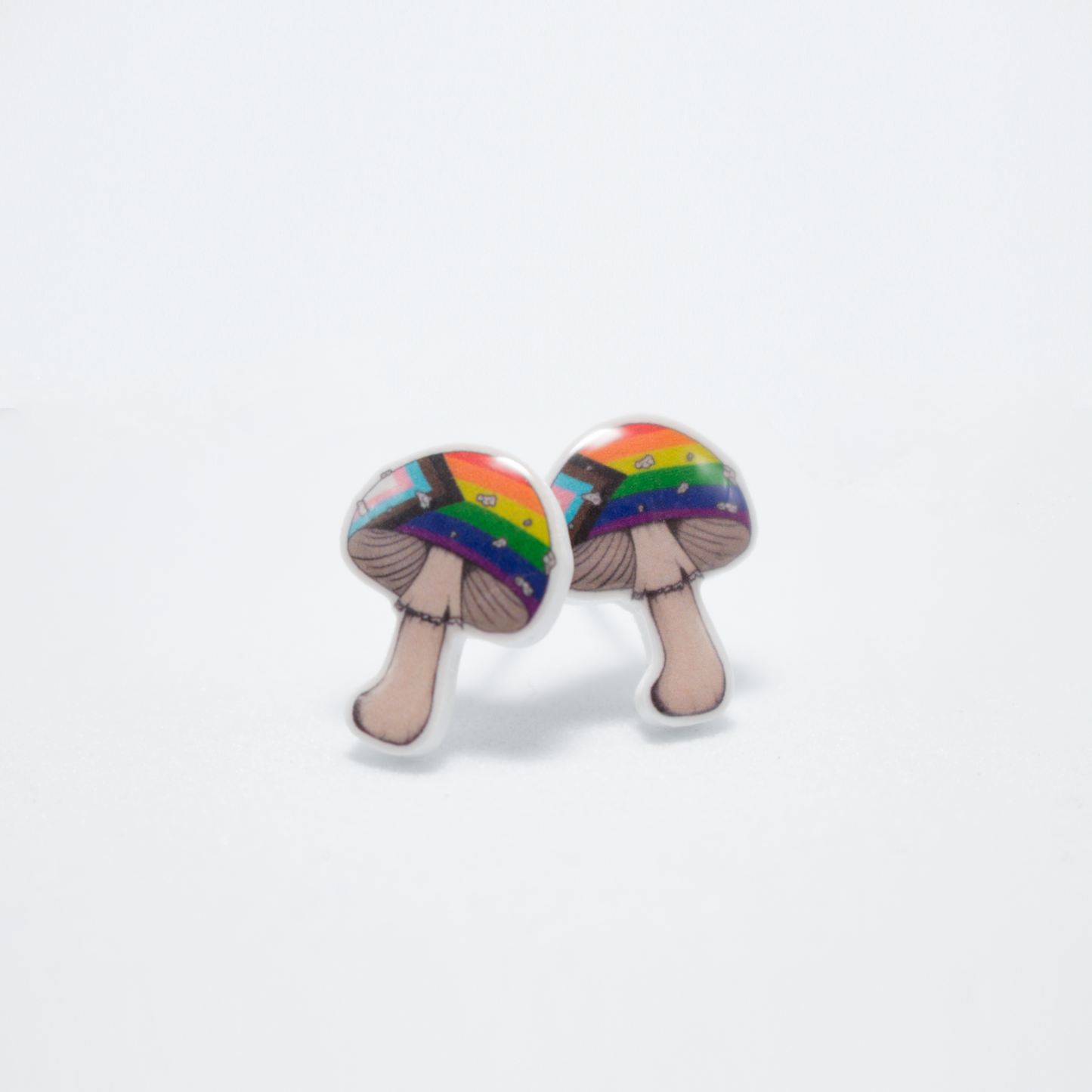 Progressive Pride Mushroom Studs