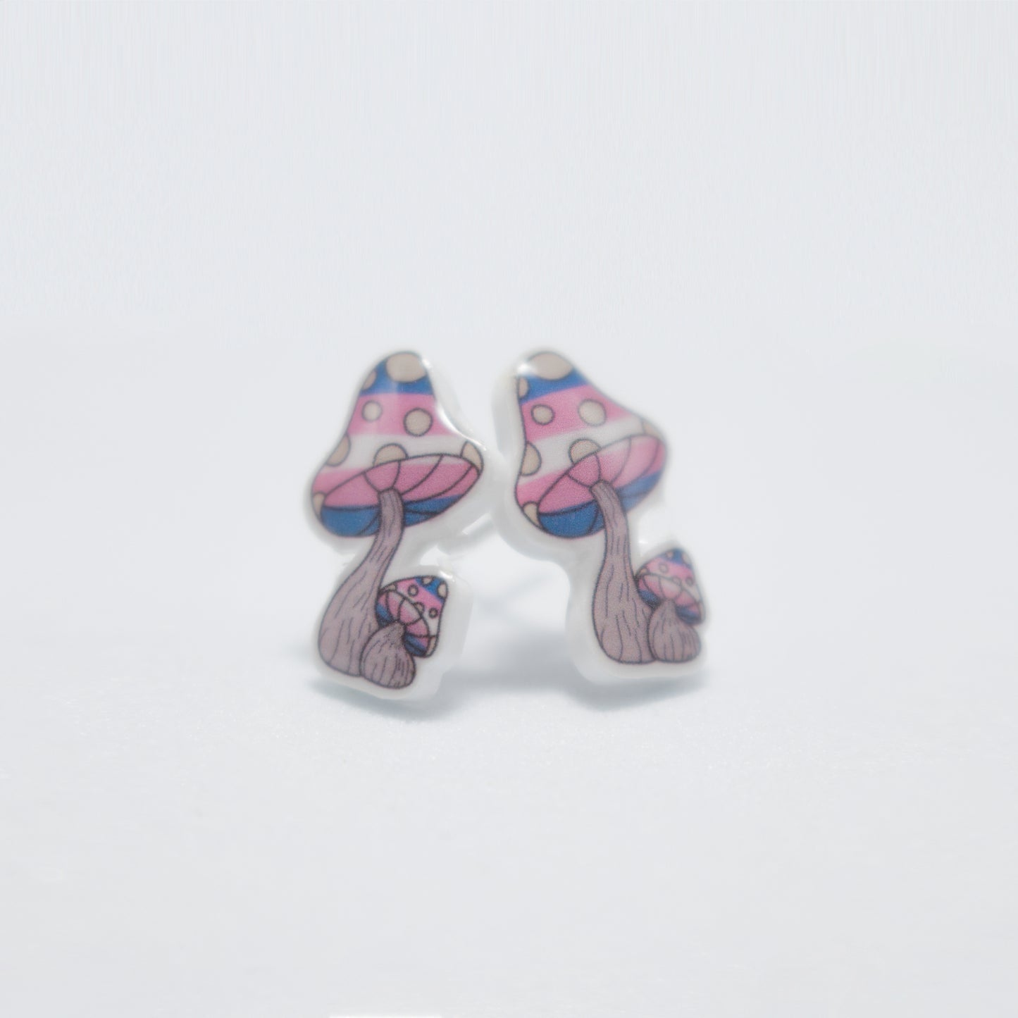 Transgender Mushroom Studs