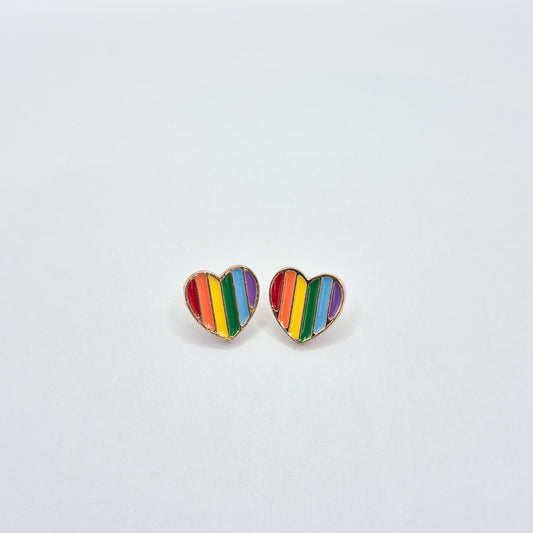 Pride Heart Studs