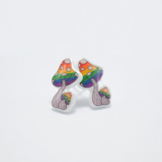 Pride Mushroom Studs