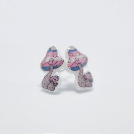 Transgender Mushroom Studs