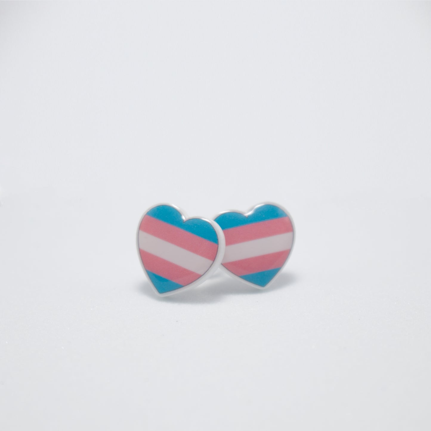 Transgender Resin Heart Studs