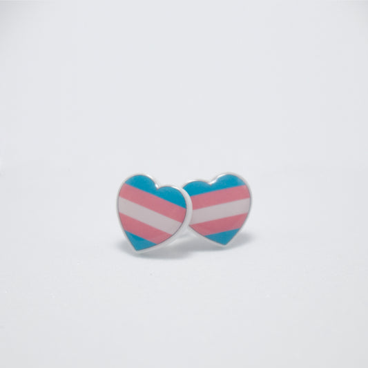 Transgender Resin Heart Studs